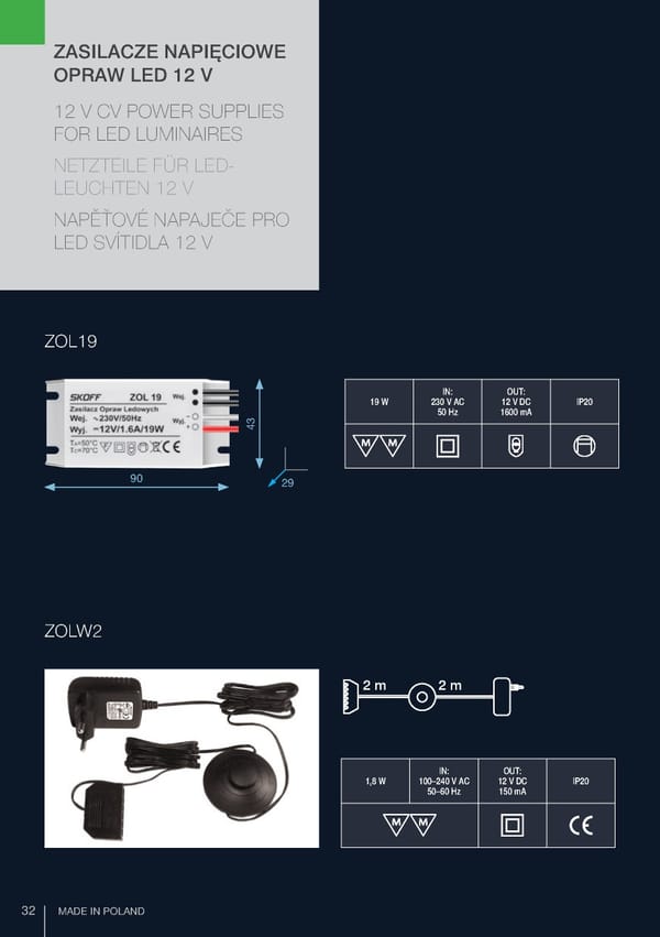 Katalog Skoff 2019 oświetlenie meblowe - Page 32