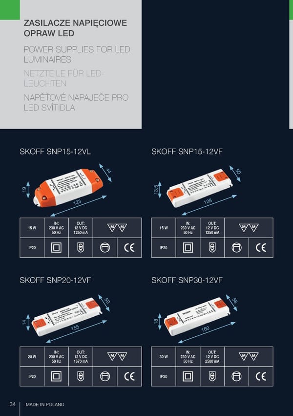 Katalog Skoff 2019 oświetlenie meblowe - Page 34