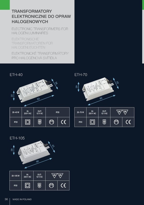 Katalog Skoff 2019 oświetlenie meblowe - Page 36