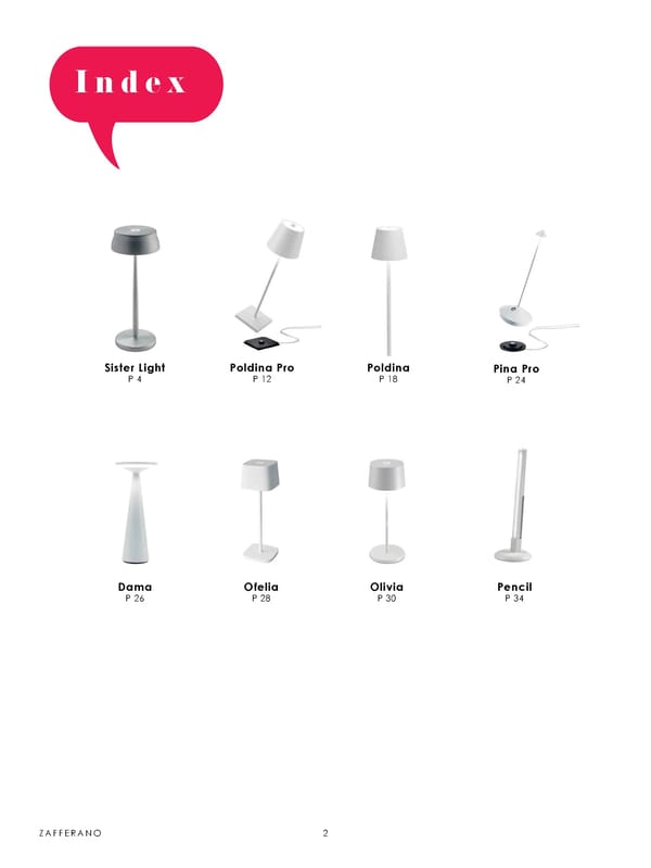 Katalog Zafferano 2020 Lampes a Porter - Page 4