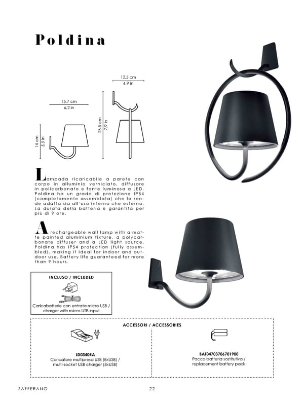 Katalog Zafferano 2020 Lampes a Porter - Page 24