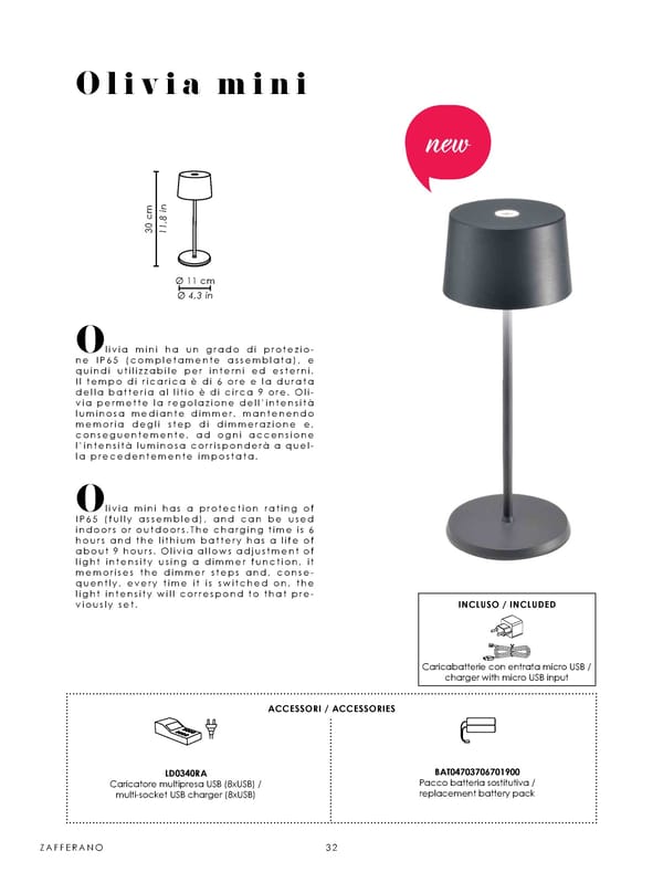 Katalog Zafferano 2020 Lampes a Porter - Page 34