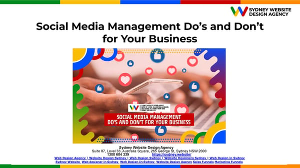 Social Media Management Do’s and Don’t for Your Business.pptx - Page 1