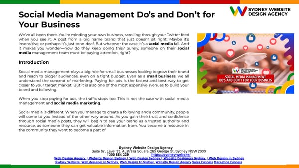 Social Media Management Do’s and Don’t for Your Business.pptx - Page 2