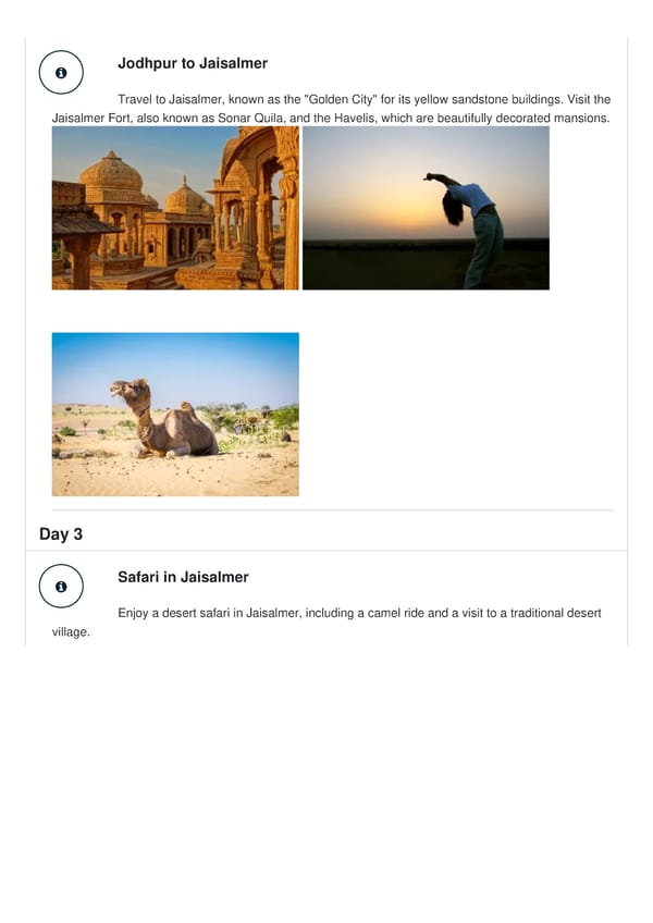 Rajasthan Desert Safari Tour Package - Page 2