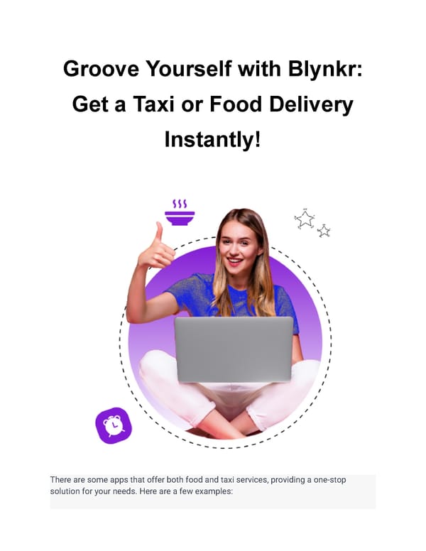 Groove Yourself with Blynkr: Get a Taxi or Food Delivery Instantly! - Page 1