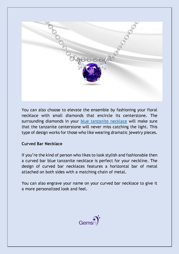 Top 5 Tanzanite Necklaces Design for December Born - Page 3