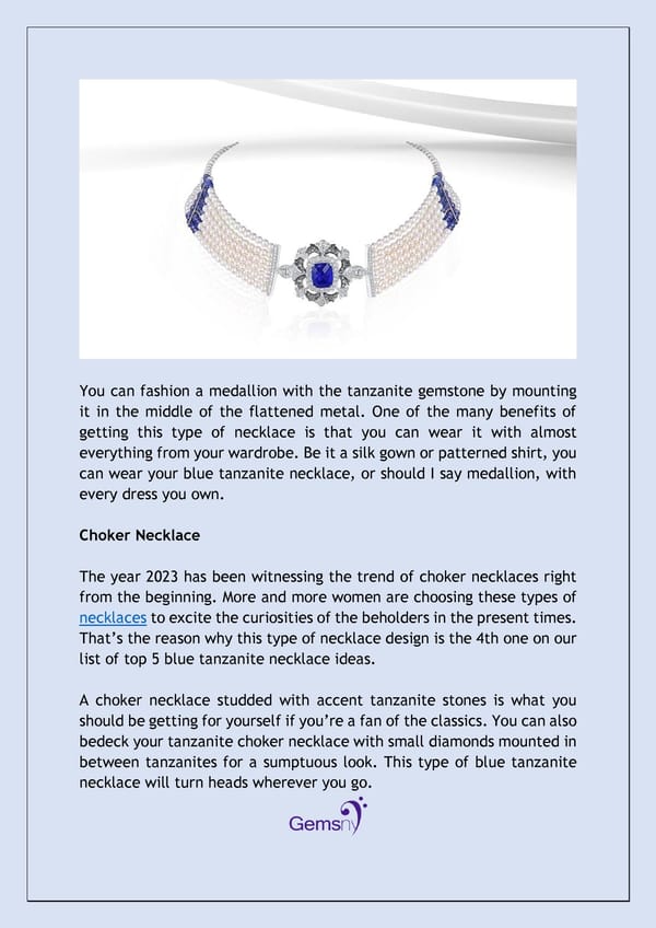 Top 5 Tanzanite Necklaces Design for December Born - Page 5