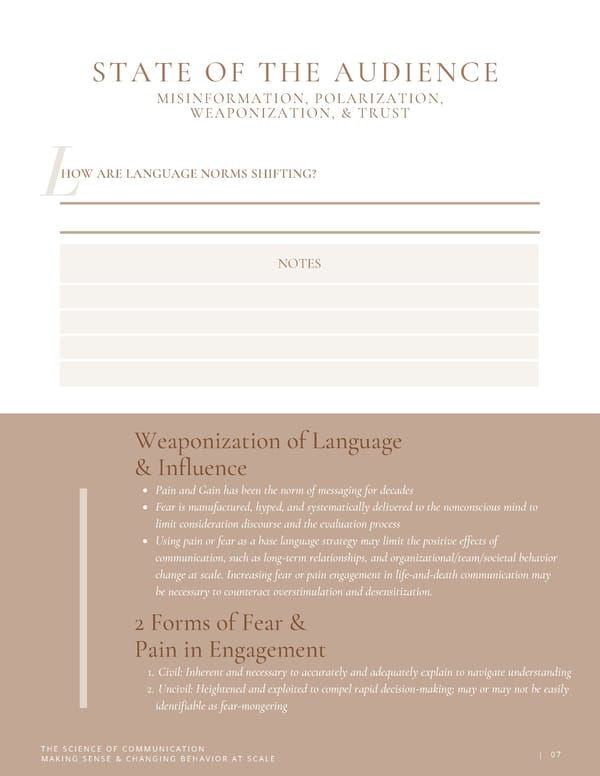 Engagement Science Lab Sample Workshop Workbook - Page 7