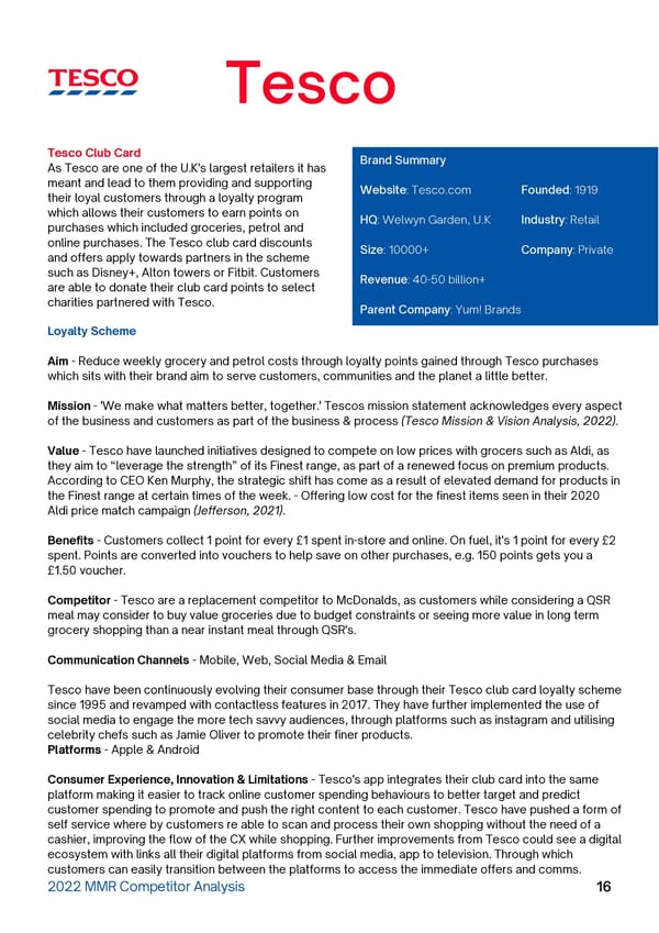 2022 MMR Competitor Analysis - Page 19