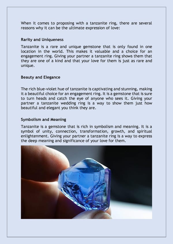 Tanzanite Ring Symbolism of True Love - Page 2