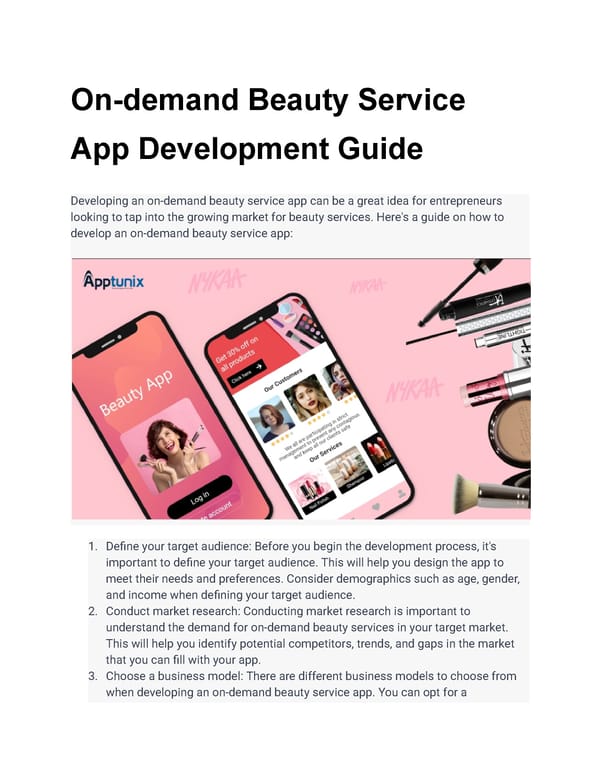 On-demand Beauty Service App Development Guide - Page 1