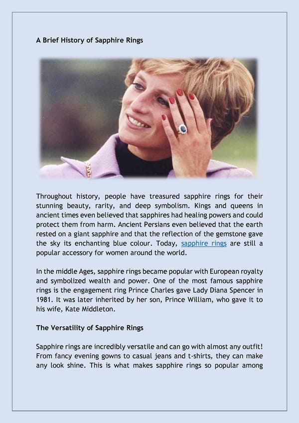 Impact of Sapphire Rings on Womens Fashion - Page 2