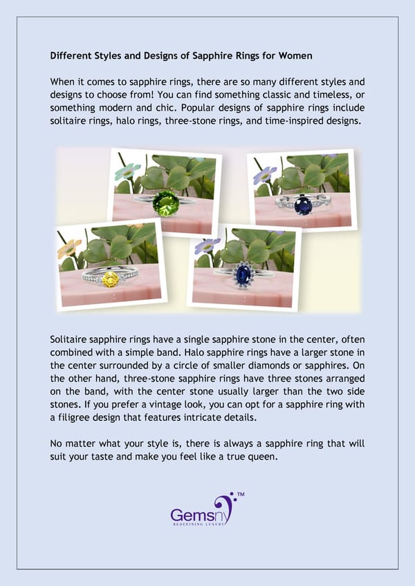 Impact of Sapphire Rings on Womens Fashion - Page 4