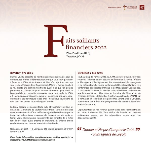 Bilan Annuel 2022 - Page 47