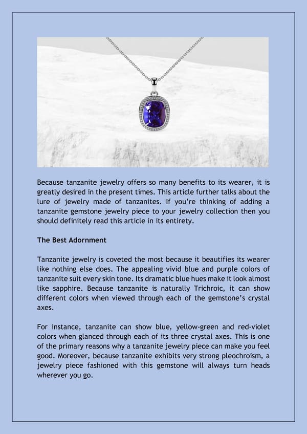 Why Tanzanite Jewelry Makes You Feel Happy? - Page 2