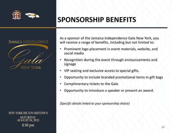 Jamaica Independence Gala, New York Sponsor Deck - Page 10