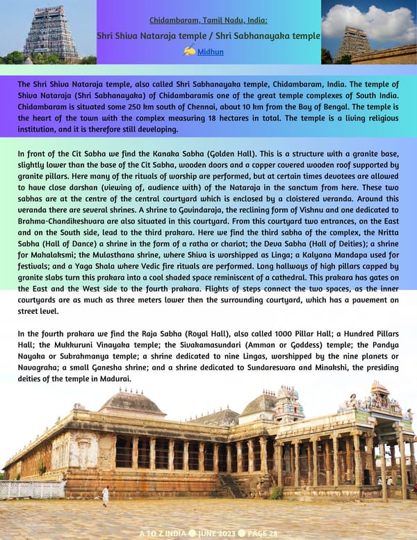 A TO Z INDIA - JUNE 2023 - Page 28