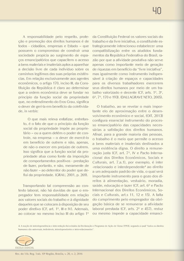 Revista do TRT 10 V. 20 n. 2 2016 - Page 40