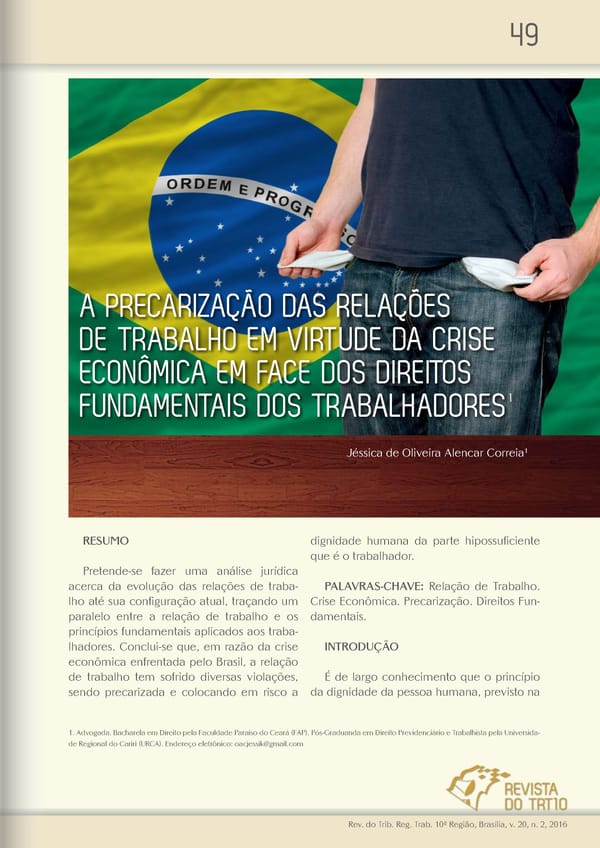 Revista do TRT 10 V. 20 n. 2 2016 - Page 49