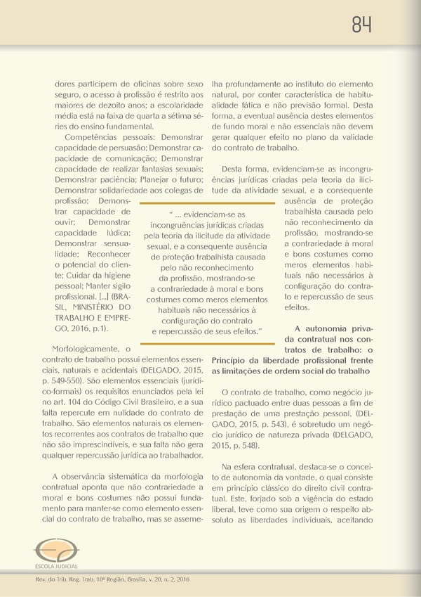 Revista do TRT 10 V. 20 n. 2 2016 - Page 84