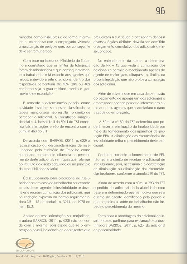 Revista do TRT 10 V. 20 n. 2 2016 - Page 96