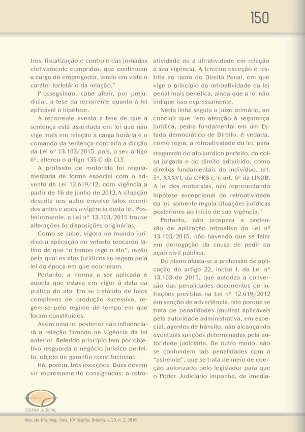 Revista do TRT 10 V. 20 n. 2 2016 - Page 150