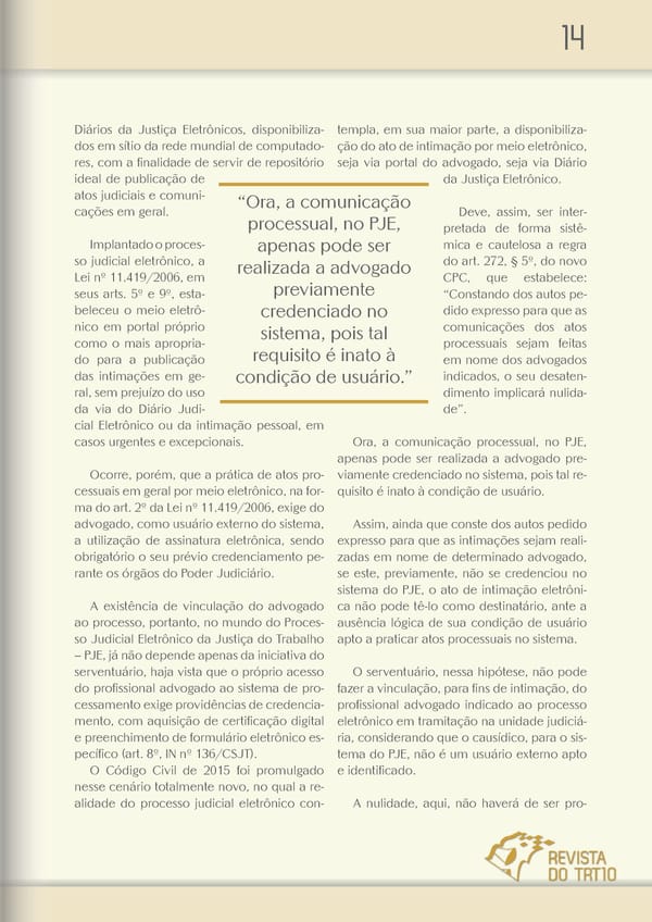 Revista TRT 10 v. 20 n. 1 - Page 13