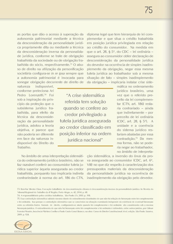 Revista TRT 10 v. 20 n. 1 - Page 74