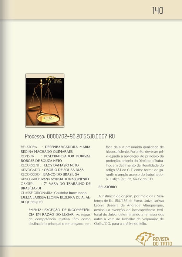 Revista TRT 10 v. 20 n. 1 - Page 139