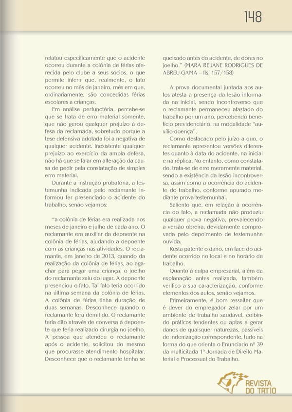 Revista TRT 10 v. 20 n. 1 - Page 147