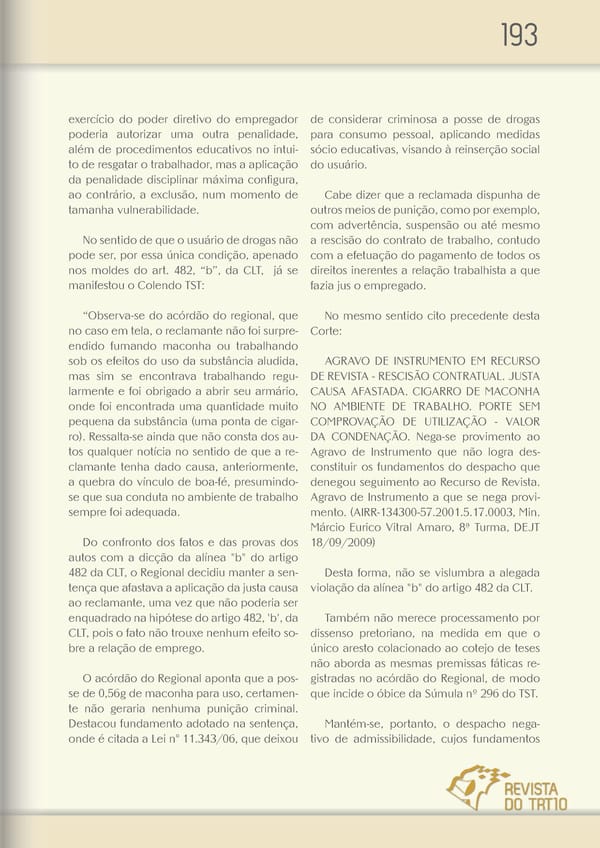 Revista TRT 10 v. 20 n. 1 - Page 192