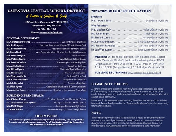 CCSD 2023-2024 Calendar & Parent Guide - Page 2