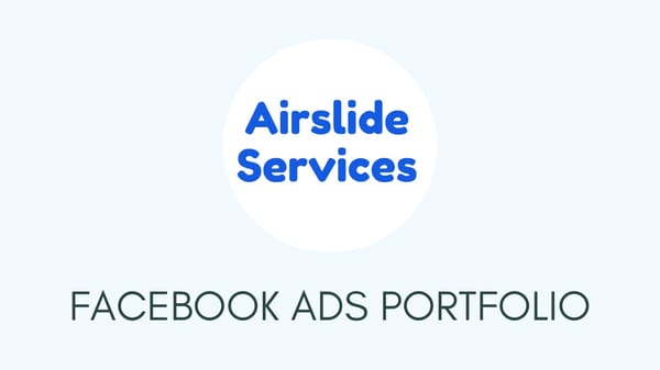 Facebook ads portfolio - Page 1