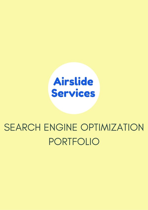 SEO Portfolio - Page 1