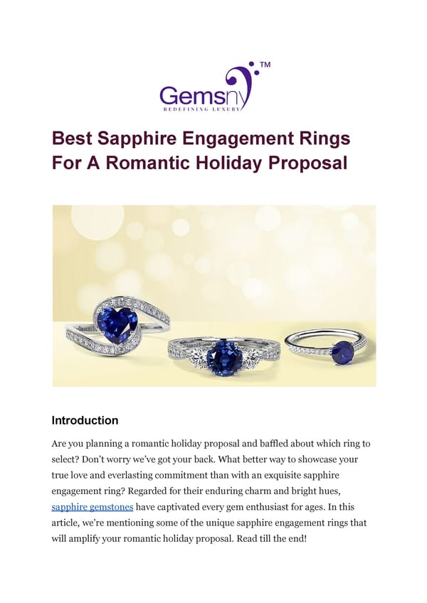 Romantic Sapphire Engagement Rings for a Magical Holiday Proposal.PDF - Page 1