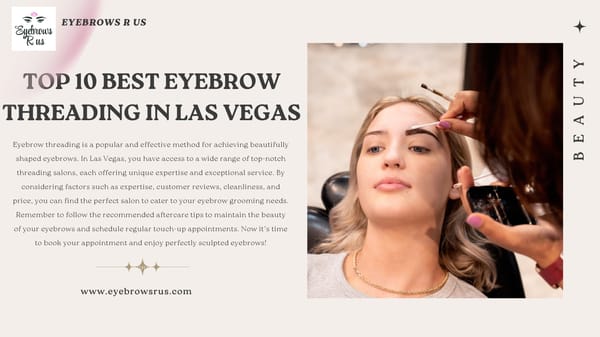 TOP 10 BEST EYEBROW THREADING IN LAS VEGAS (1) - Page 1