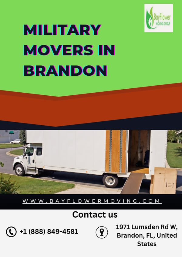 Cheap Military Movers in Brandon - Bayflower Moving Group - Page 1