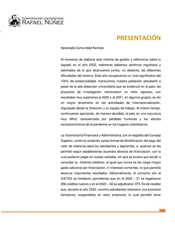 INFORME DE GESTION CURN 2022 - Page 9