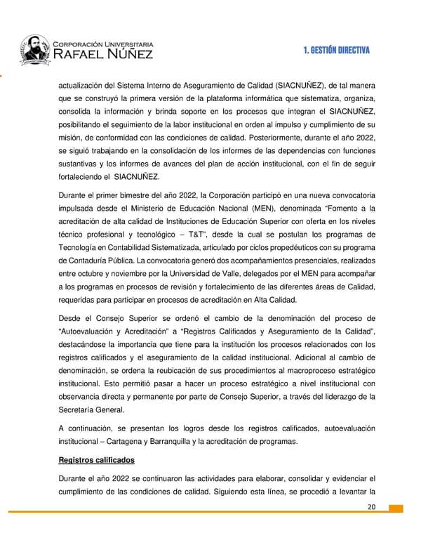 INFORME DE GESTION CURN 2022 - Page 21