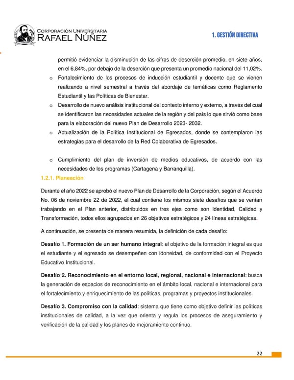 INFORME DE GESTION CURN 2022 - Page 23