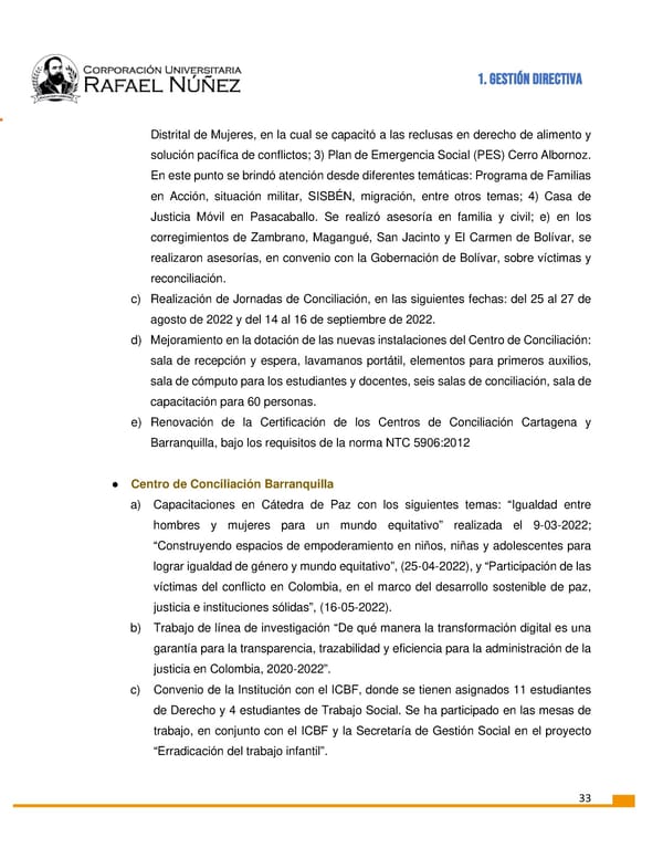 INFORME DE GESTION CURN 2022 - Page 34