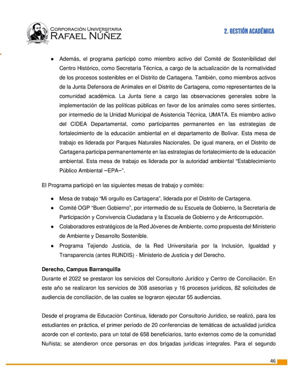 INFORME DE GESTION CURN 2022 - Page 47