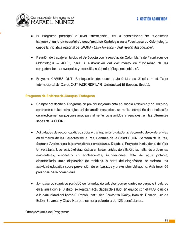 INFORME DE GESTION CURN 2022 - Page 52