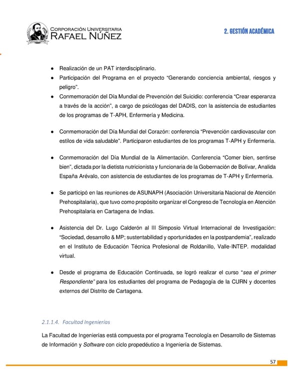 INFORME DE GESTION CURN 2022 - Page 58