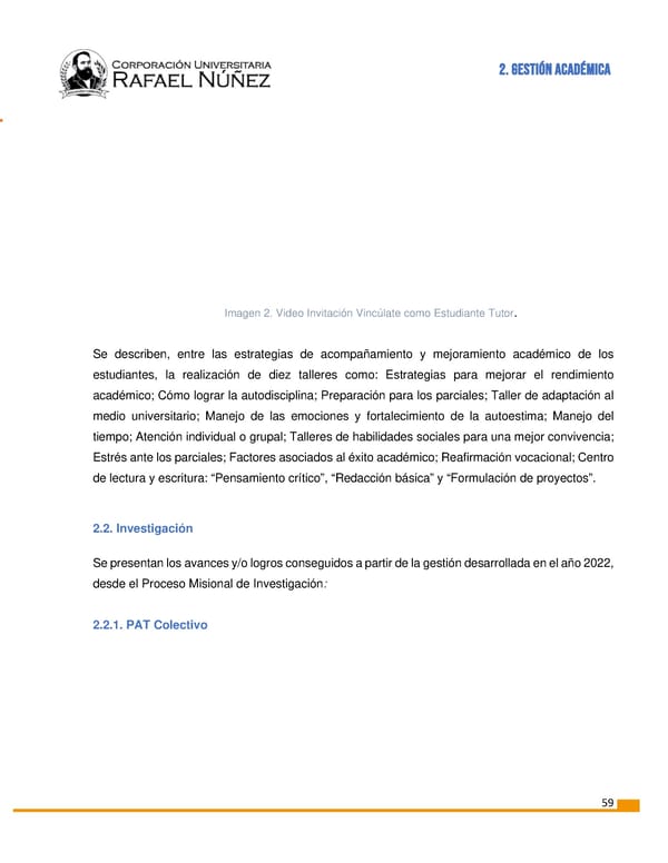 INFORME DE GESTION CURN 2022 - Page 60