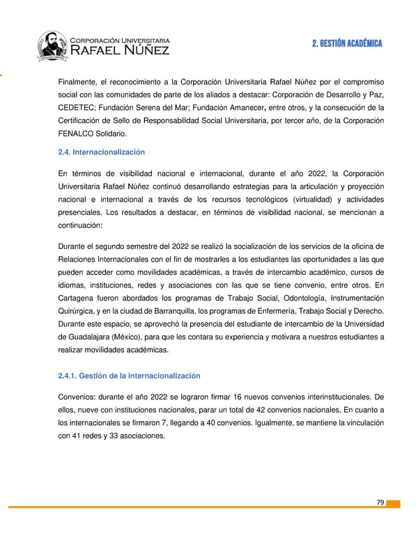 INFORME DE GESTION CURN 2022 - Page 80