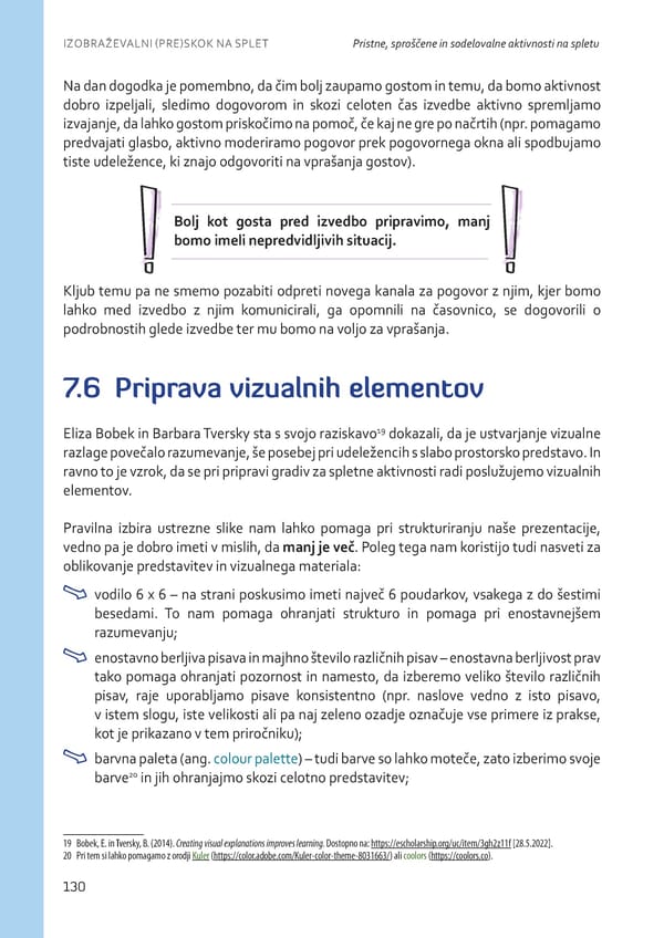 Izobraževalni (pre)skok na splet - Page 131