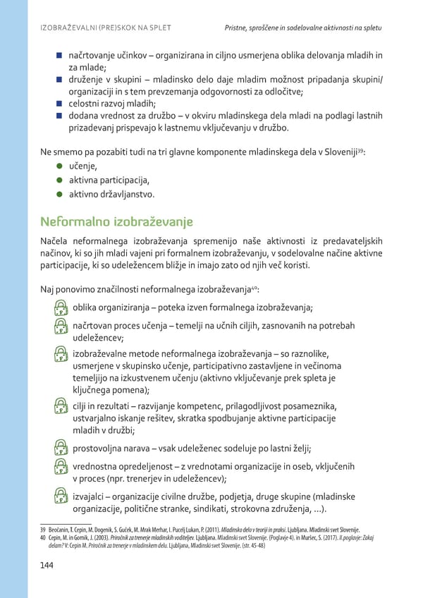 Izobraževalni (pre)skok na splet - Page 145