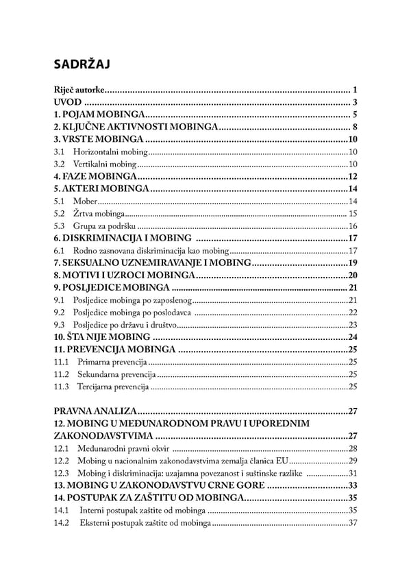 Mobbing and gender based discrimination in Montenegro by Irena Radovic - Page 9